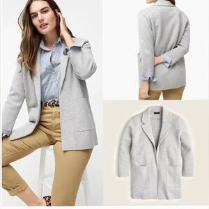 EUC JCrew Sophie sweater blazer color gray size Small